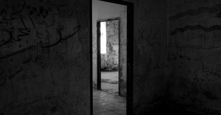 Haunted - Black Wooden Door Frame