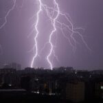 Dangers - Lightening and thunder over city